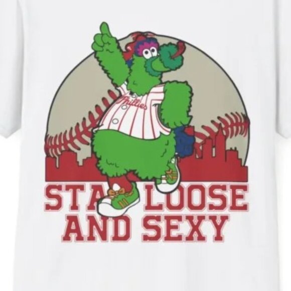 Phanatic Stay Loose And Sexy Baseball Mascot Meme Fan Gift Graphic T-Shirt 159 - Picture 2 of 5